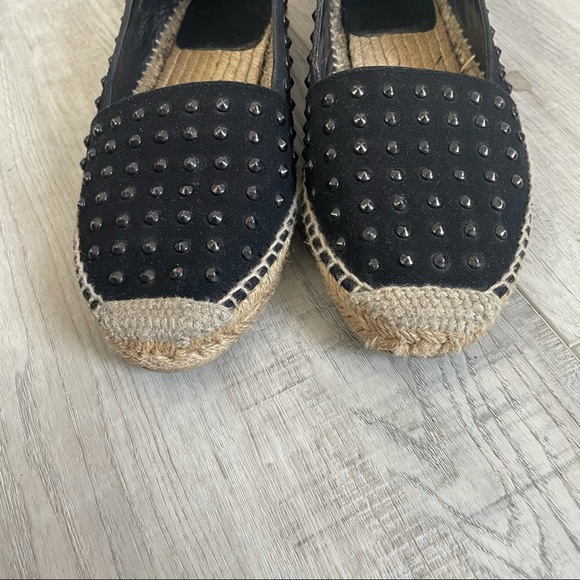 Saint Laurent Studded Canvas Espadrilles - Picture 9 of 12